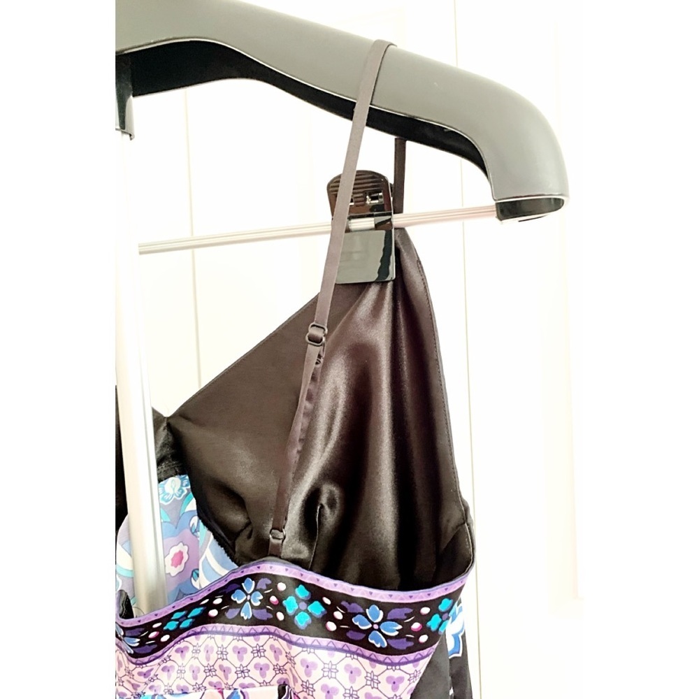 DRESSBARN Sz 12 Silky Floral Multi-Color Sleeveless Stretch Slip Dress - Picture 7 of 8